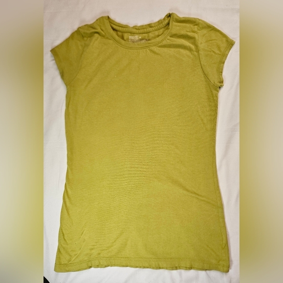 Mossimo Supply Co. Womens Bright Yellow Green Short Sleeve Top Size Medium - Picture 1 of 7